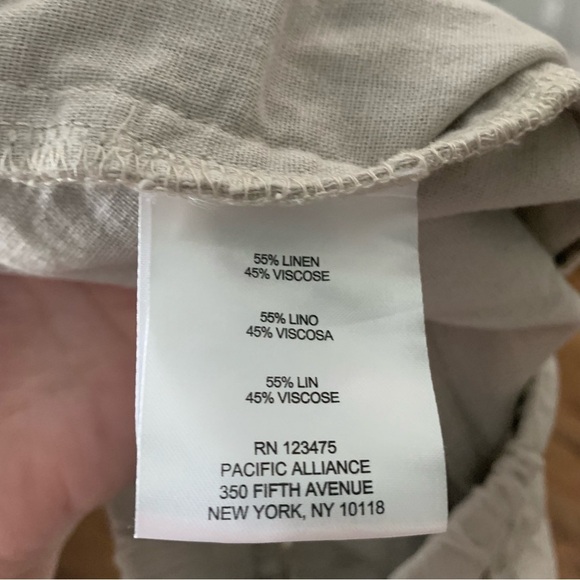 NWT Ellen Tracy Linen Drawstring Pants - Picture 7 of 7